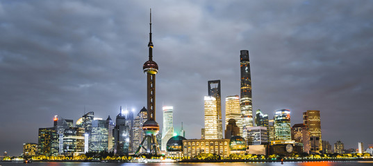 skyscrapers and skyline of shanghai, in china.