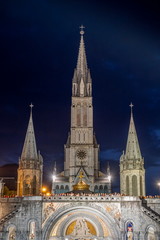 Fototapeta na wymiar Sanctuary of Our Lady of Lourdes, France, Europe