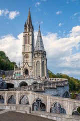 Fototapeta na wymiar Sanctuary of Our Lady of Lourdes, France, Europe