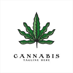 Cannabis vintage logo