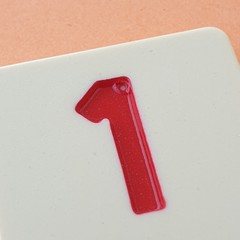 colorful number cubes on the table