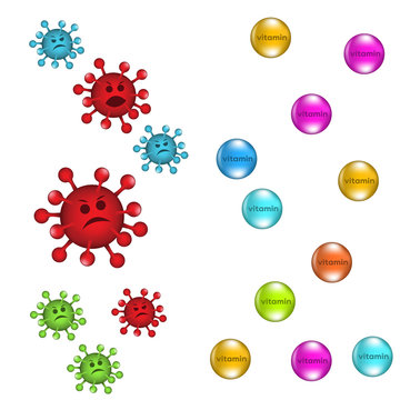 Coronavirus Icon ,2019-nCoV Novel Coronavirus Bacteria.