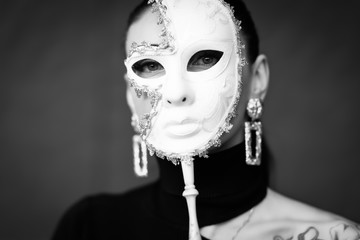 girl with venetian mask