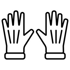 Pair of gloves icon vector