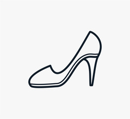 The shoes icon vector logo design template