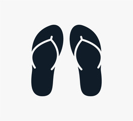 flip-flops icon vector logo design template