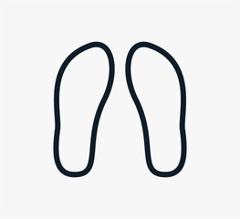 flip-flops icon vector logo design template