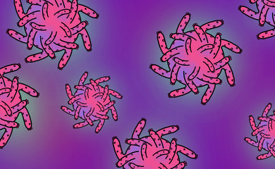 paint of close up Corona virus in the air. Abstract Background.