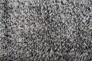 Grey fabric texture with a large pile