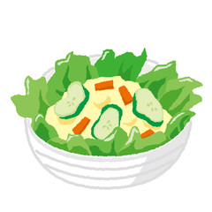 ポテトサラダのイラスト