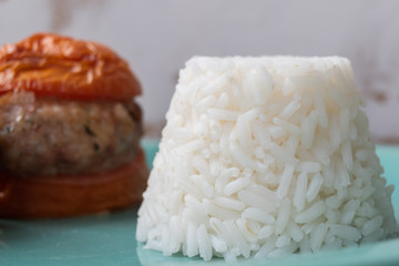 long grain cooked white rice