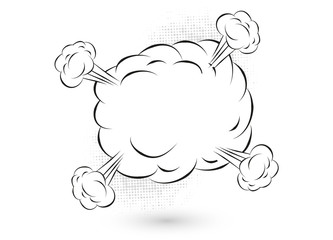 Leere Comic Kampf Wolke für eigene Texte & Motive