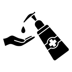 Hand wash with liquid soap icon vector