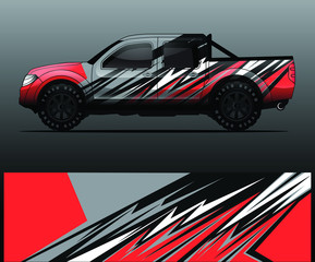 Obraz premium truck decal graphic wrap vector, abstract background
