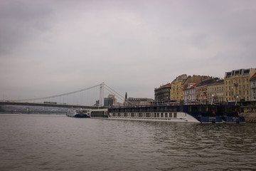 Fototapeta premium Budapest, Hungary - October 08, 2014: View of Budapest from the river