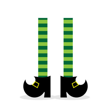 Feet for St Patricks Day, vector art illustration.