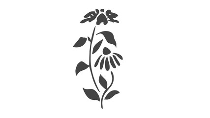 White background flowers and leaves icon,Flower icon
