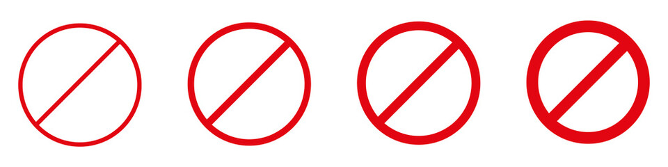 illustration of prohibited sign on isolated white background