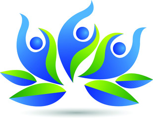 Fototapeta premium lotus couple logo