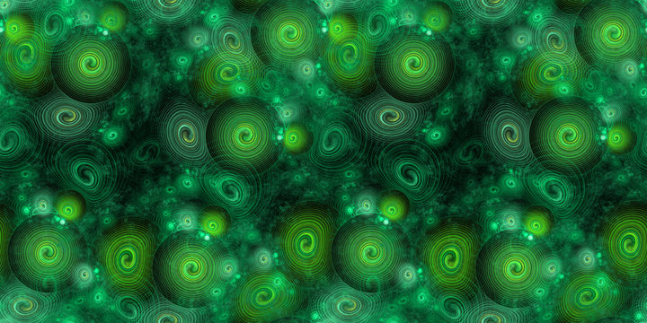 3D abstract seamless green shell background