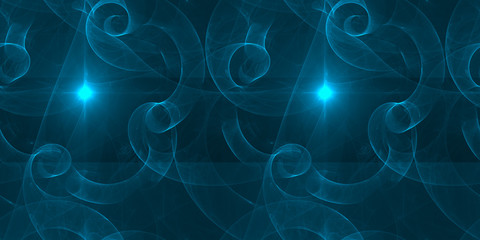  3D abstract seamless background made of transparent swirls