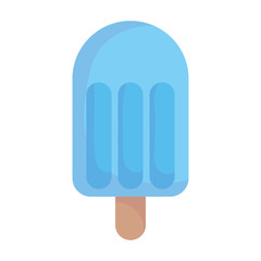 ice cream in stick cartoon icon style design