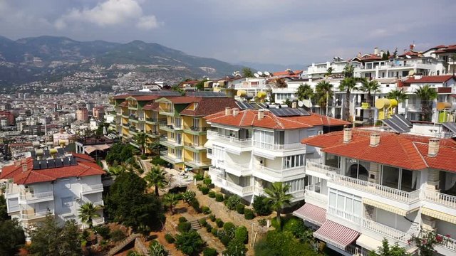 Flight over the city of Alanya