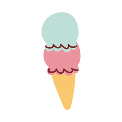 ice cream on white background