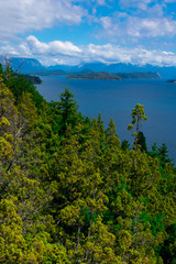 Fototapeta na wymiar View of Nahuel Huapi Lake from Cerro Viejo. Bariloche, Argentina