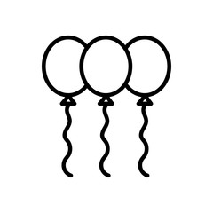 Party and celebration balloons line style icon vector design