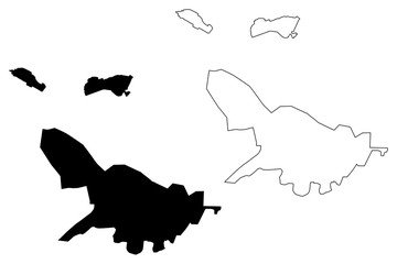 Pleven City (Republic of Bulgaria) map vector illustration, scribble sketch City of Pleven map