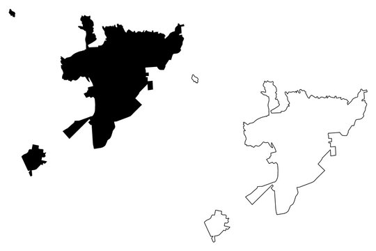 Sliven City (Republic of Bulgaria) map vector illustration, scribble sketch City of Sliven map