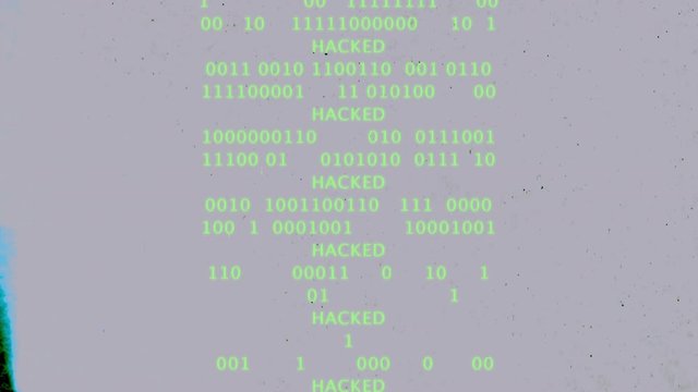 A computer screen displaying a hacked message from a computer virus - seamless looping.