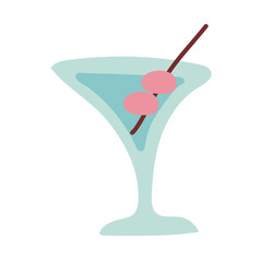 wine glass on white background
