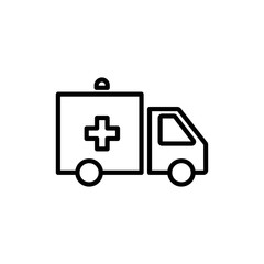 Ambulance Icon isolated on white background. Ambulance Icon Design