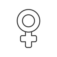 Fototapeta premium Isolated female gender line style icon vector design