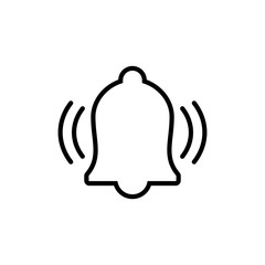 Bell Icon vector isolated on white background. Notification symbol. Bell vector icon