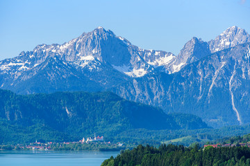 Frühlingshafte Natur am Forggensee im Ostallgäu