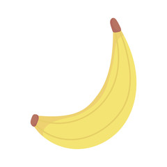tropical banana fresh fruit food cartoon icon style design
