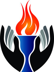 hand flame logo