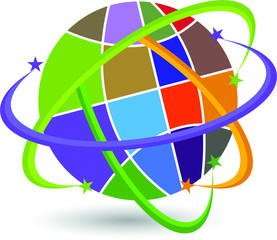 stylish globe logo