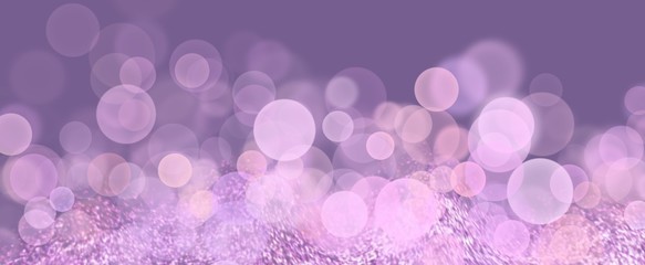 abstract violet white bokeh lights background.Abstract violet blurred bokeh light on violet background. Christmas or New Year holiday card template. Magic falling snow backdrop.