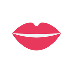 Isolated female mouth flat style icon vector design