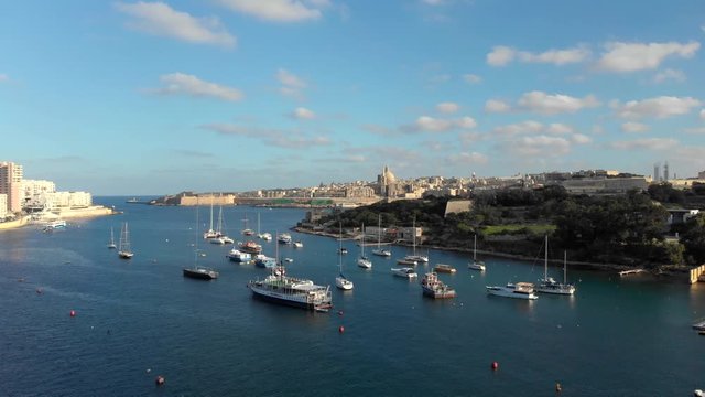 Boats in a harbour Malta