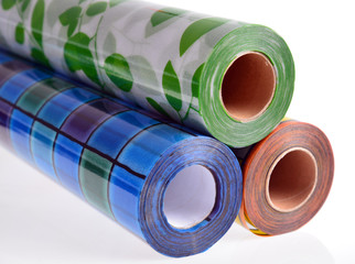 Color frosted pattern glass film material