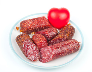 Smoked fatty sausage and heart health