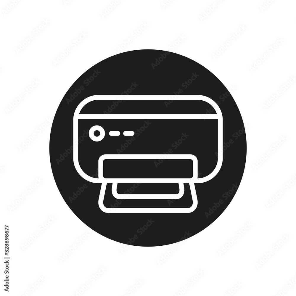 Poster isolated printer line block style icon vector design