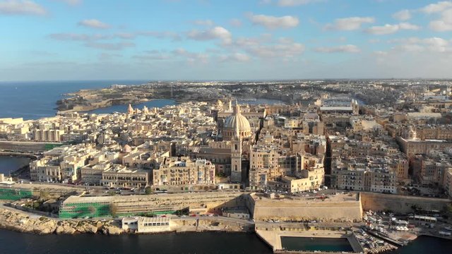 Aerial view of Malta old town