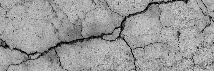 Foto op Plexiglas Abstract cement background. Cracked concrete texture closeup. © Alexander