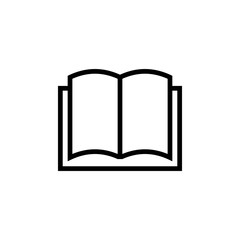 Book icon isolated on white background. Book vector icon